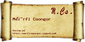 Márfi Csongor névjegykártya