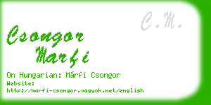csongor marfi business card